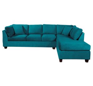 Sofá seccional derecho 5 cuerpos Padua turquesa