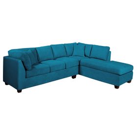 Sofá seccional derecho 5 cuerpos Padua turquesa