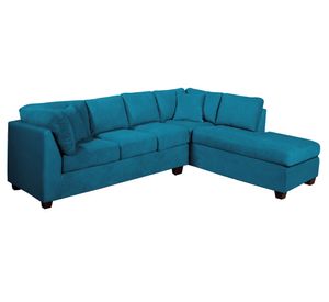 Sofá seccional derecho 5 cuerpos Padua turquesa