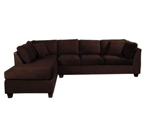 Sofá seccional izquierdo 5 cuerpos Padua chocolate