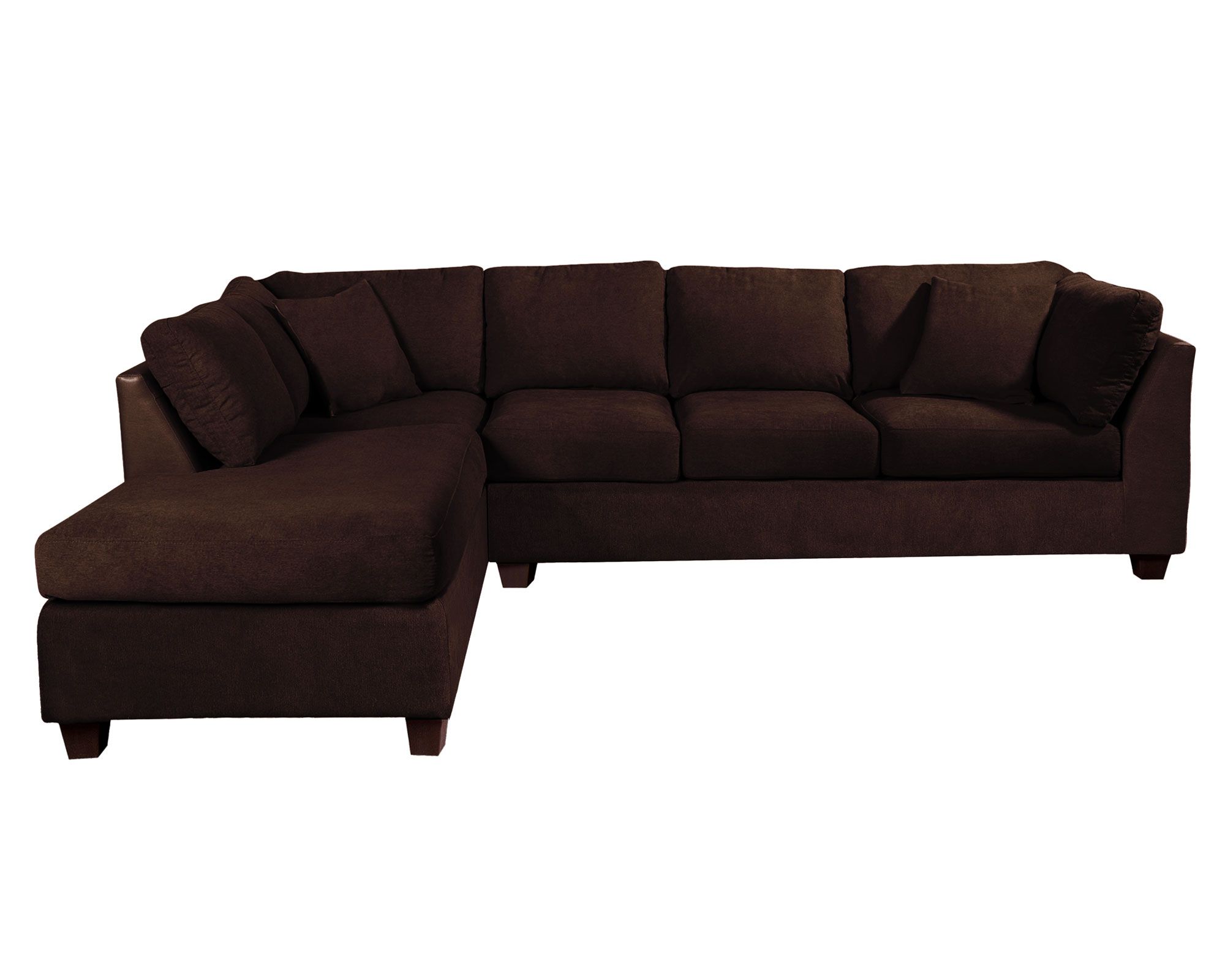 Latam Home Sofá seccional izquierdo 5 cuerpos Padua chocolate