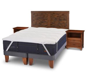 Cama europea 2 plazas Grand Premium dividida + set Antique Topper Cic