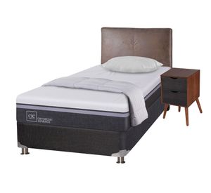 Box spring 1,5 plazas Ortopedic advance + set Níger/Baker + almohada + plumón Cic