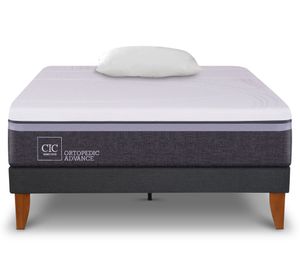 Cama europea Curve Ortopedic Advance 1.5 plazas + almohada Cic