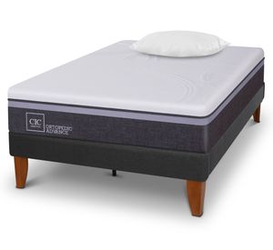 Cama europea Curve Ortopedic Advance 1.5 plazas + almohada Cic