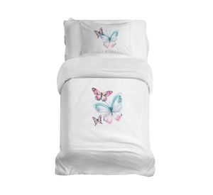 Cubreplumón transición Mariposas blanco