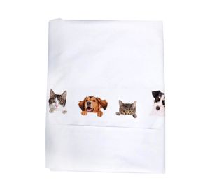 Juego sábanas 1.5 plazas 200 hilos Animal Friend blanco