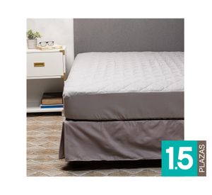 Cubre colchón 1.5 plazas + Faldón gris