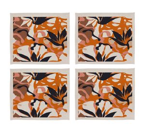 Individual Exótica crudo linet 42x36 cm 4 un.