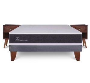 Cama europea 2 plazas Ortopedic + veladores Múnich Cic
