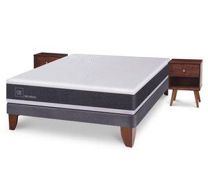 Cama europea 2 plazas Ortopedic + veladores Múnich Cic