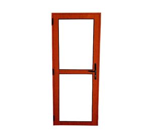 Puerta Interior Vidriada Aluminio 75x200 cm Madera AM-35 Mundo Glass