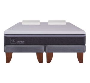 Cama europea 2 plazas Ortopedic advance base dividida + almohadas viscoelásticas Cic