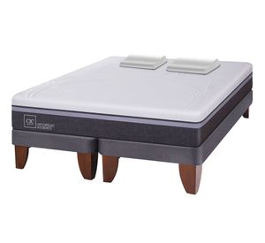 Cama europea 2 plazas Ortopedic advance base dividida + almohadas viscoelásticas Cic