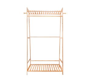 Perchero madera 140x110x40 cm café natural