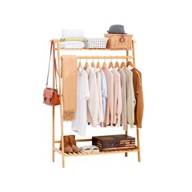 Perchero madera 140x110x40 cm café natural