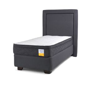 Cama americana 1 plaza Eurotop x190 cm + respaldo Drimkip