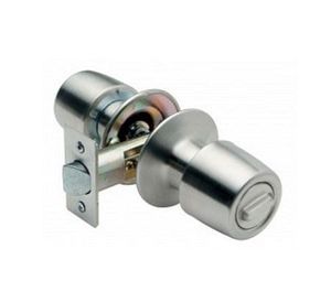 Cerradura tubular pomo baño/dormitorio plata Urbano Poli