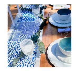 Camino mesa impermeable Blue 150x36 cm