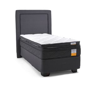 Cama americana 1.5 plazas Eurotop + respaldo + Topper Drimkip