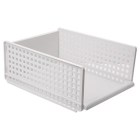 Organizador de ropa apilable 21JXP692 blanco 18x33x42 cm