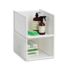 Organizador de ropa apilable 21JXP692 blanco 18x33x42 cm