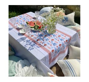 Camino de mesa Octopus blanco velo organza 180x60 cm