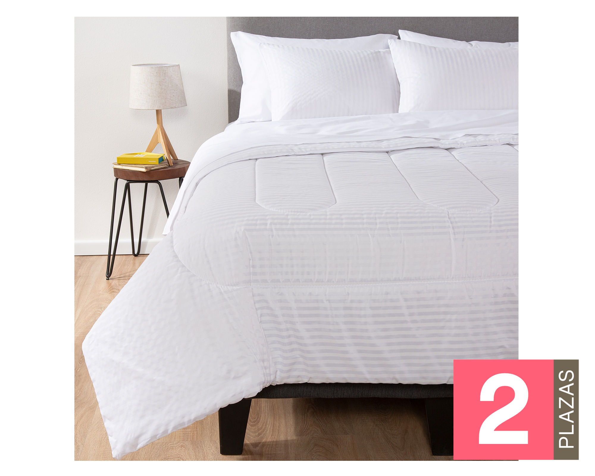 Arthome Plumón Reversible blanco 2 plazas
