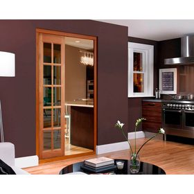 Mampara Pino Radiata Sevillana 60x210 cm 10 Vidrios Moldupanel