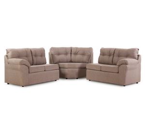 Sofá modular 5 cuerpos Roma tela café