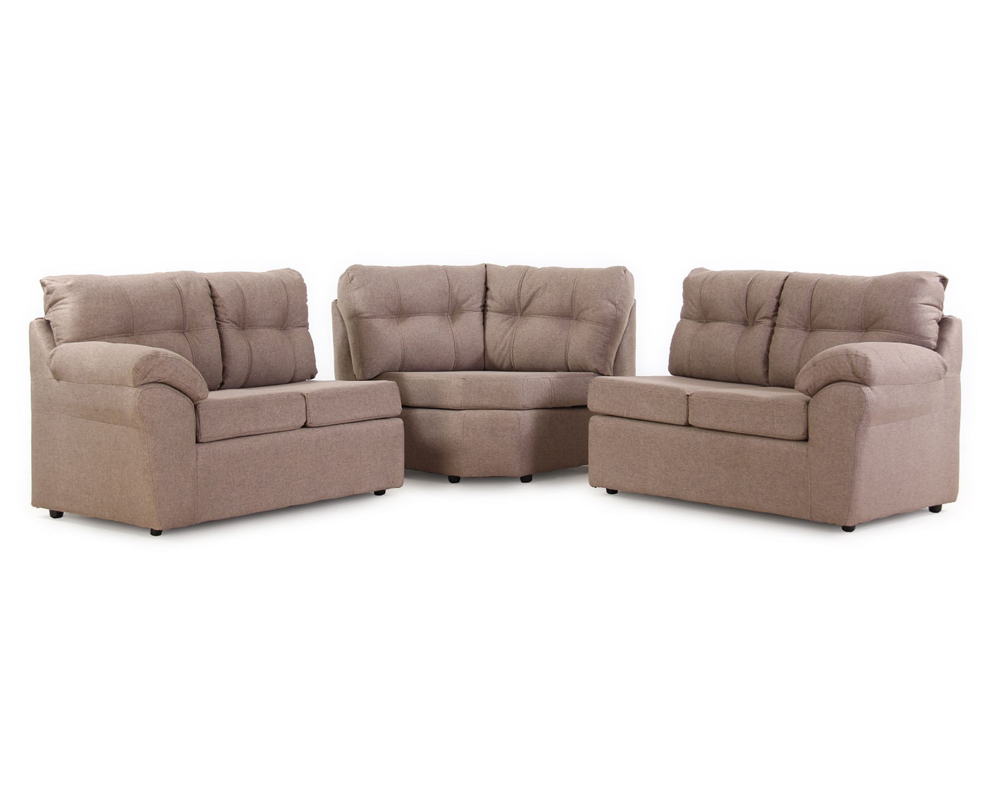 Kea Sofá modular 5 cuerpos Roma tela café