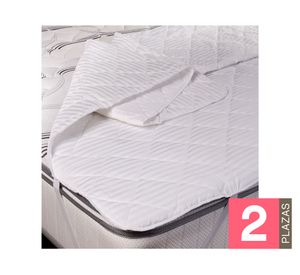 Pack Cubre colchón 2 plazas 2 unidades blanco