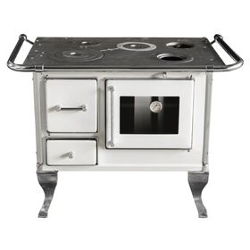 Cocina a leña Villarica 70 blanca