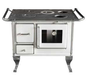 Cocina a leña Villarica 70 blanca