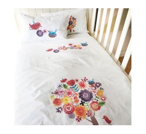 Cubreplumón cuna Arbolito blanco