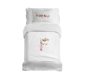 Cubreplumón transición Letras Vintage F blanco