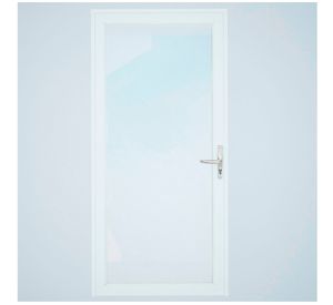 Puerta  vidriada 100x200 cm termopanel izquierda blanca Mundo Glass