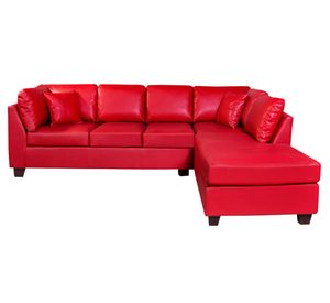 Sofá seccional derecho 5 cuerpos Padua rojo