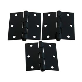 Bisagra canto recto 3.5x3.5" negra 3 unidades