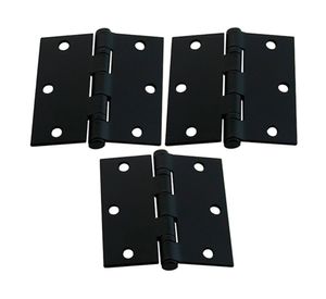 Bisagra canto recto 3.5x3.5" negra 3 unidades