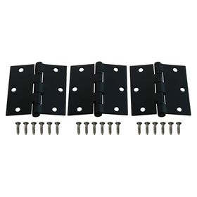 Bisagra canto recto 3.5x3.5" negra 3 unidades