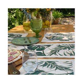 Camino de mesa Philodendro crudo linet 150x36 cm