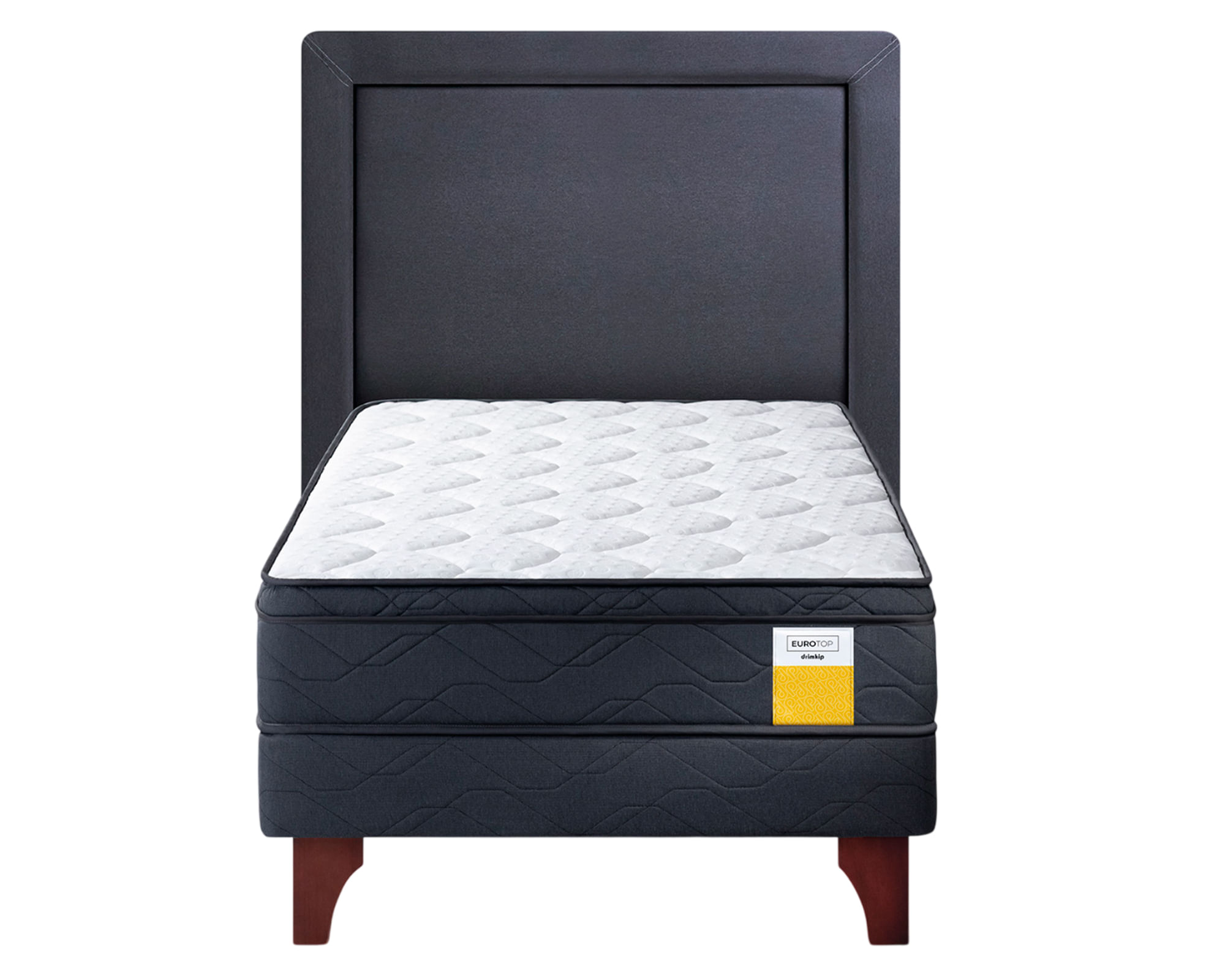 Drimkip Cama europea Eurotop 1.5 plazas + Respaldo