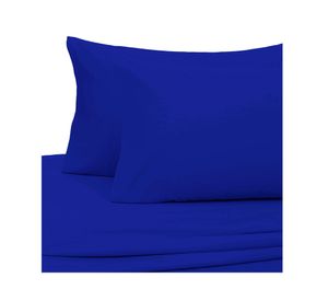 Juego de sábanas 1 plaza 144 Hilos azul