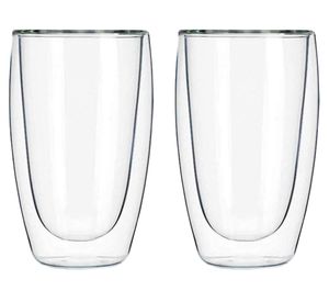 Set 2 Mug 400 ml Borosilicato transparente