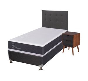 Box spring 1,5 plazas Ortopedic + set Níger/Éufrates + almohada viscoelástica Cic