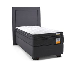 Cama americana 1 plaza Eurotop x190 cm + respaldo + Topper Drimkip