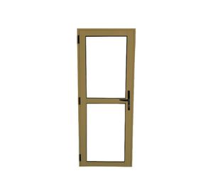 Puerta Interior Vidriada Aluminio 70x200 cm Titanio AM-35 Mundo Glass