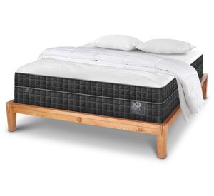 Cama europea Oak King Lux + 2 almohadas viscoelásticas + plumón Cic