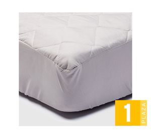 Cubre Colchón 1 plaza gris